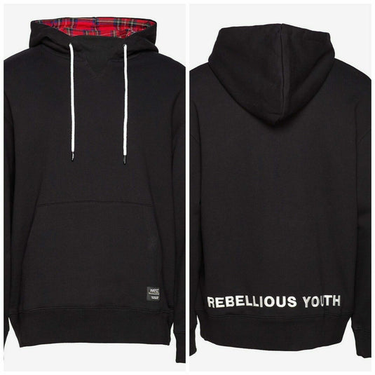 Translation missing: en.WeSC Murphy RY Plaid Hoodie "Rebellious Youth" J411622 Black-Size Medium