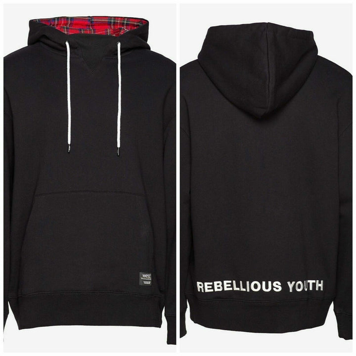 Translation missing: en.WeSC Murphy RY Plaid Hoodie "Rebellious Youth" J411622 Black-Size Medium