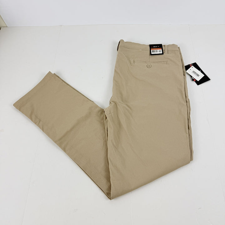 Translation missing: en.Galaxy Men's Chinos 36x30 Khaki Slim Fit Stretch Flat Front Performance