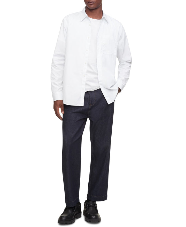 Translation missing: en.Calvin Klein Men's Solid Patch Pocket Button Down Easy Shirt White-XL