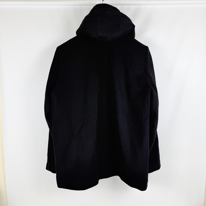Translation missing: en.Sam Edelman Men's Hooded Wool Blend Coat With Bib - Black-Size XL