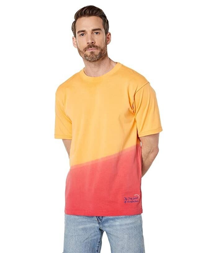 Translation missing: en.Scotch &amp; Soda Men's Tie Dye Organic Cotton T-Shirt in Orange-Size Large