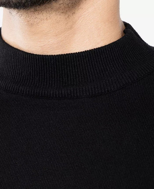 Translation missing: en.X-Ray Men's Basice Mock Neck Midweight Pullover Sweater - Black-2XL