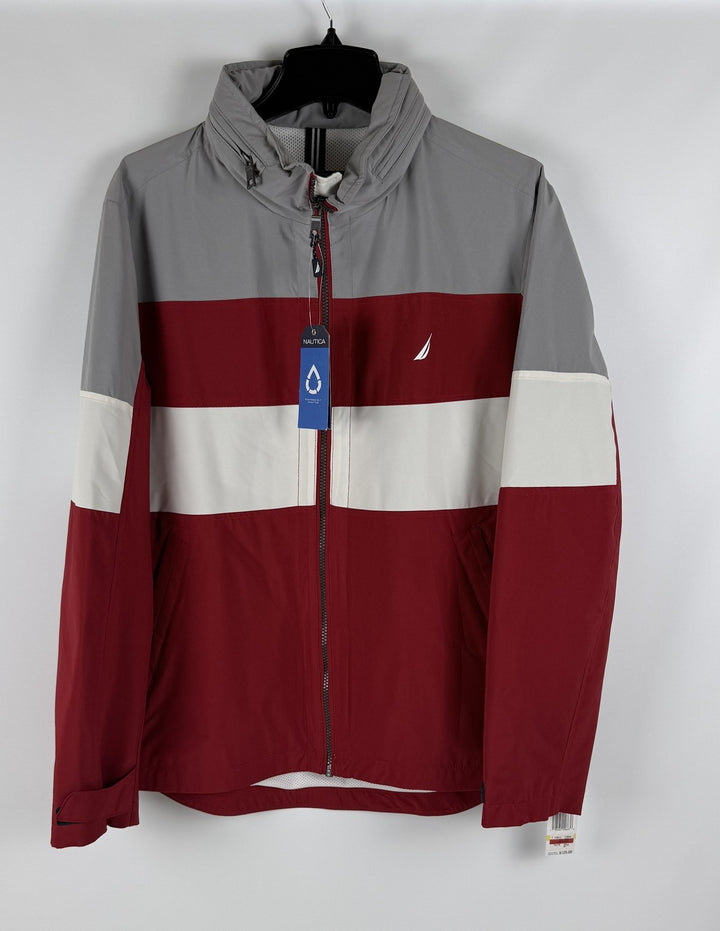 Translation missing: en.Nautica Men's Sport Jacket Size Medium Color Block Red Multi Wind &amp; Water Resist
