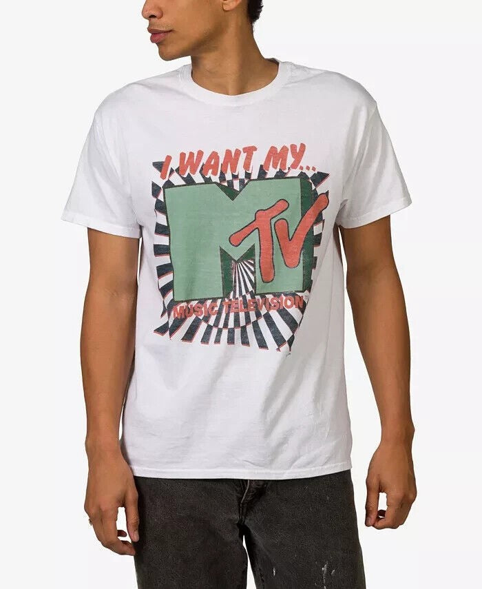 Translation missing: en.Junk Food Men's I Want My MTV Flea Market T-Shirt in White-Small