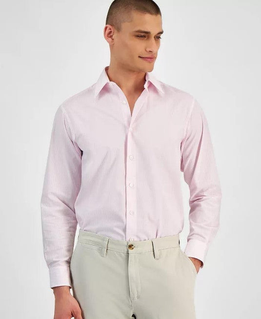 Translation missing: en.Club Room Mens Regular fit Dress Shirt Medium 15-15.5 32/33 Pink Check