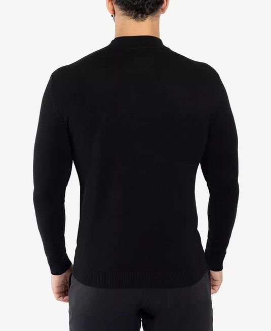 Translation missing: en.X-Ray Men's Basice Mock Neck Midweight Pullover Sweater - Black-2XL