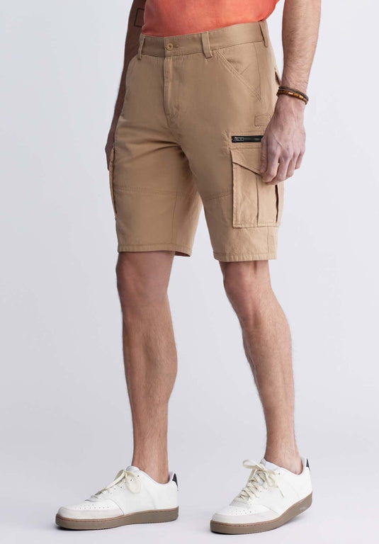 Translation missing: en.Buffalo David Bitton Cargo Shorts Men's 31W Tan Hiero Relaxed Fit 11.5"