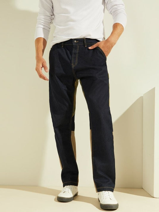 Translation missing: en.Guess Men's Century Explorer Cargo Jeans Camo Accents in Th Explorer Wash-33/32