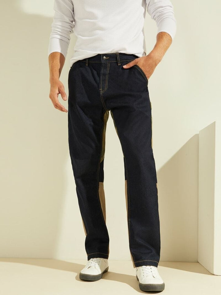 Translation missing: en.Guess Men's Century Explorer Cargo Jeans Camo Accents in Th Explorer Wash-33/32