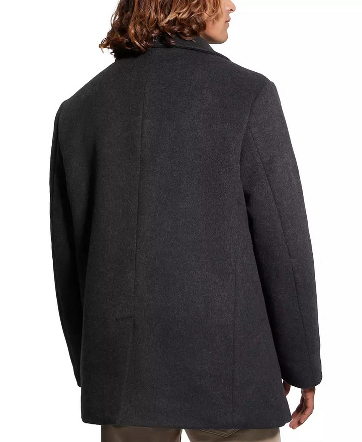 Translation missing: en.Guess Men's Jeff DB Peacoat Removable Nylon Hooded Inset Downey Heather Grey-2XL