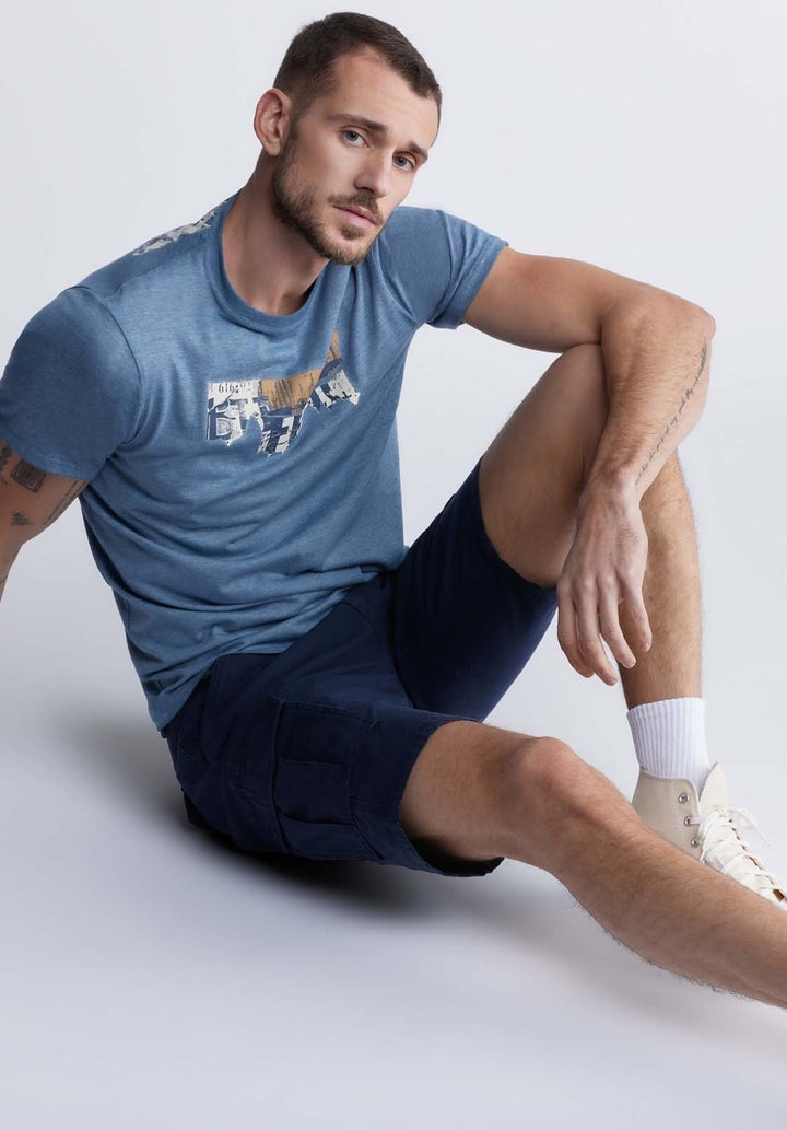 Translation missing: en.Buffalo David Bitton Cargo Shorts Men's 32W Navy Hiero Relaxed Fit 11.5"