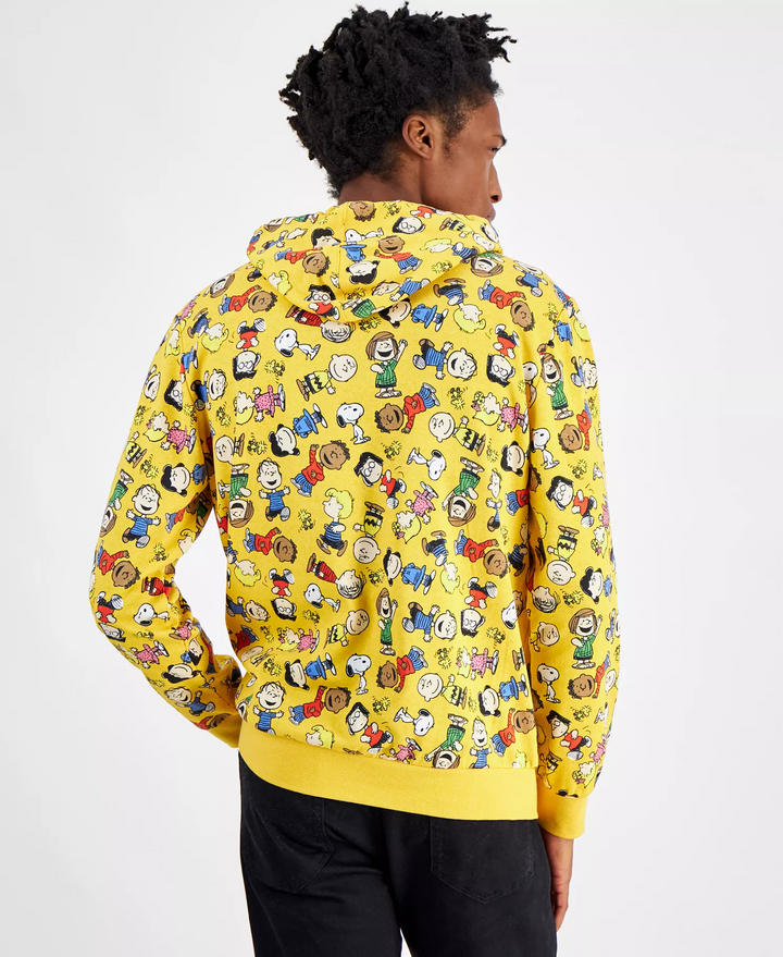 Translation missing: en.Hybrid Mens Peanuts Charlie Brown &amp; Friends Regular-Fit Fleece Hoodie Gold-Large