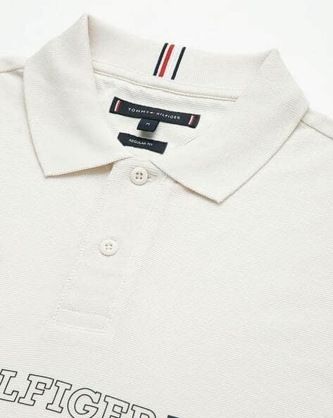 Translation missing: en.Tommy Hilfiger Men's Striped Chest Short Sleeve Polo Shirt - Calico-Small