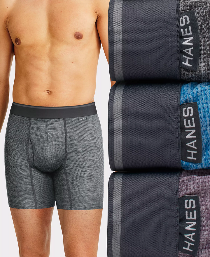 Translation missing: en.Hanes Men's Ultimate 3pk. ComfortFlex Stretch Trunks Multi-Small 28-30W