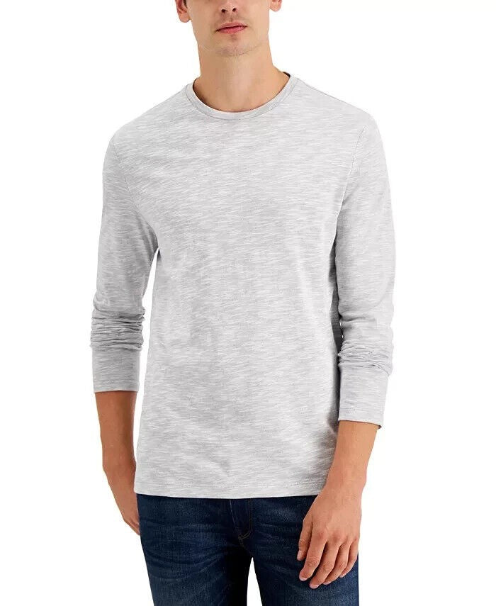 Translation missing: en.Michael Kors Men's Long-Sleeve Reverse-Print Crew Neck T-Shirt Dark Midnight-2XL