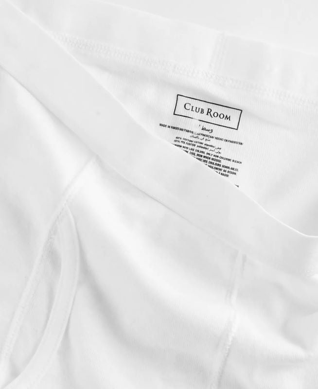 Translation missing: en.Club Room Men's Full Cut Briefs 8Pk Tagless Design No Ride Up White-2XL
