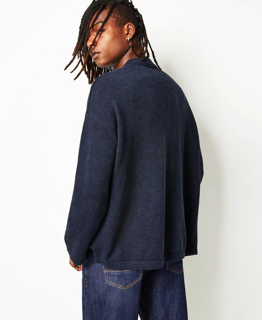 Translation missing: en.Sun + Stone Men's Kazu Kimono Sweater in Moon Indigo-Size Small