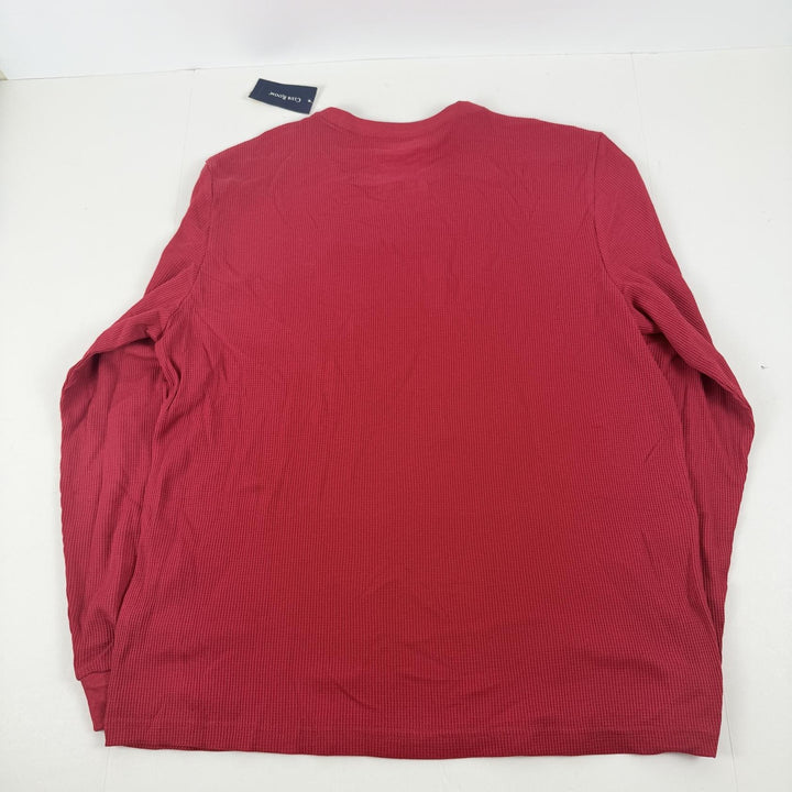 Translation missing: en.Club Room Men's Waffle Long-Sleeve T-Shirt &amp; Pajama Pant Set Jester Red-Large