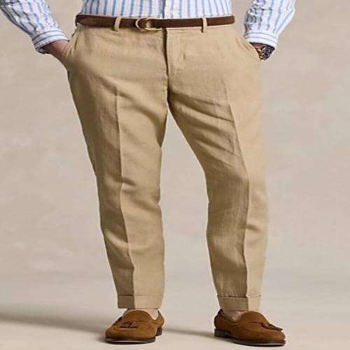 Translation missing: en.Polo Ralph Lauren Dress Pants Men's 38x30 Coastal Beige Linen Trousers