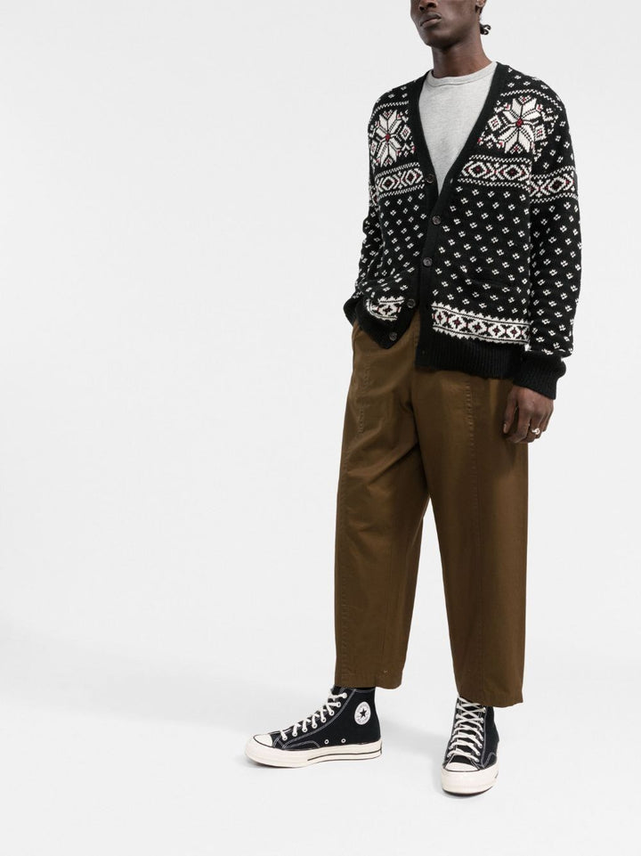 Translation missing: en.Polo Ralph Lauren Men's Snowflake Cotton-Cashmere Cardigan Black Multi-XL