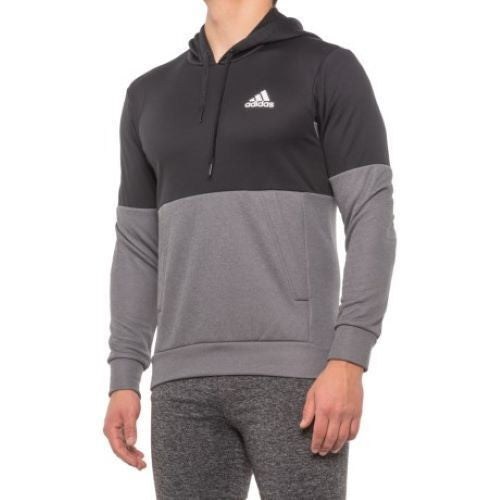 Translation missing: en.adidas Men's Game &amp; Go Colorblock Hoodie in Black/Heather Gray-Medium
