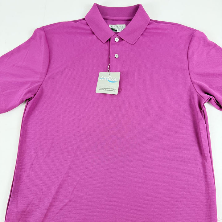 Translation missing: en.PGA TOUR Mens Regular fit Short Sleeve Polo Shirt Wild Aster Pink-Small