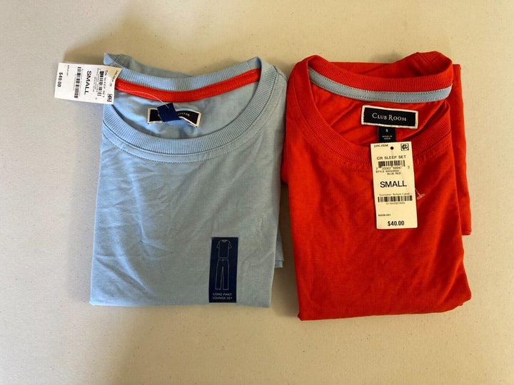 Translation missing: en.Club Room Men's Lot of 2 Sleep Tee-Shirts in Red and Blue-Size Small