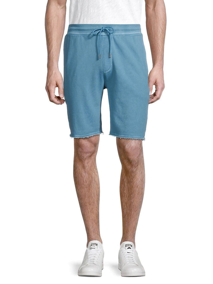 Translation missing: en.Atm Anthony Thomas Melillo Mens Raw Hem Drawstring Shorts Harbor Blue-Size Small