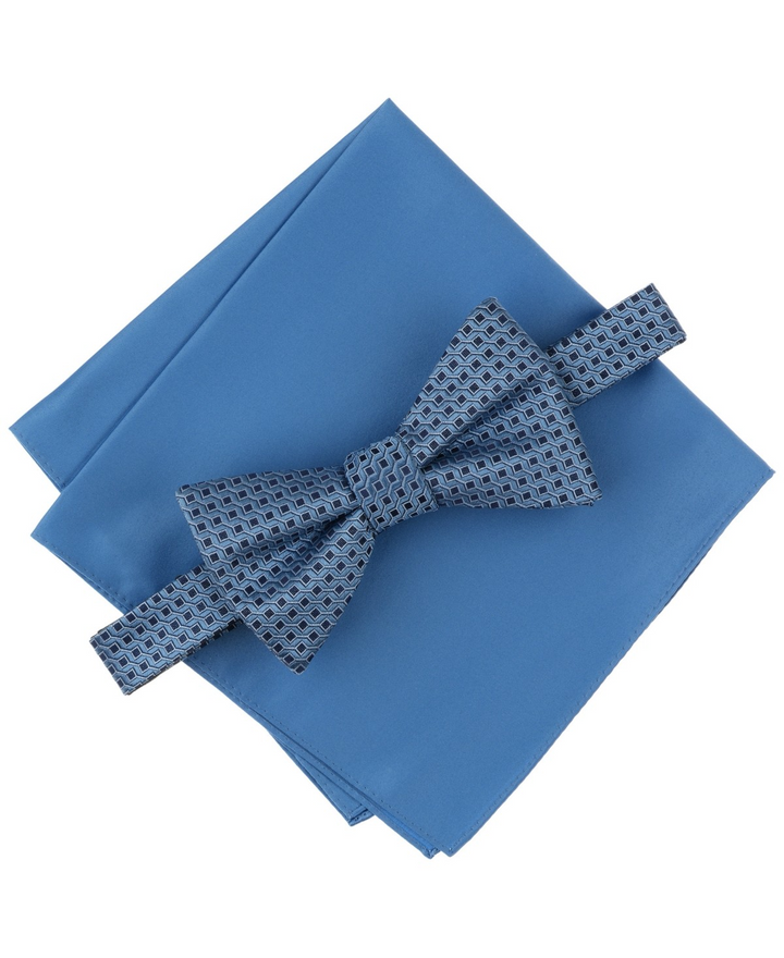 Translation missing: en.Alfani Men's Textured Bow Tie &amp; Pocket Square Set Wedding Formal Volume Pricing
