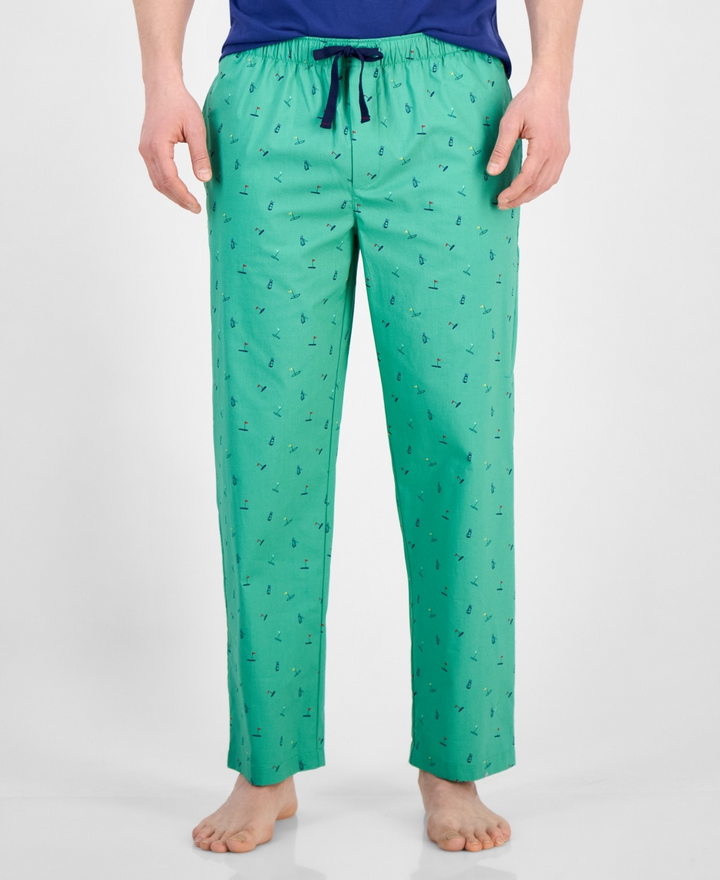 Translation missing: en.Club Room Men's Woven Golf-Graphic Pajama Pants Green-Medium