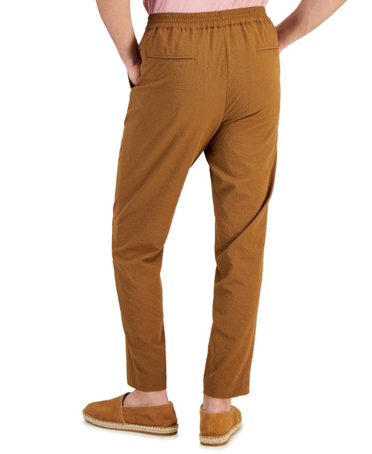 Translation missing: en.Alfani Dress Pants Men's 40x30 Timber Brown Classic-Fit Textured Seersucker