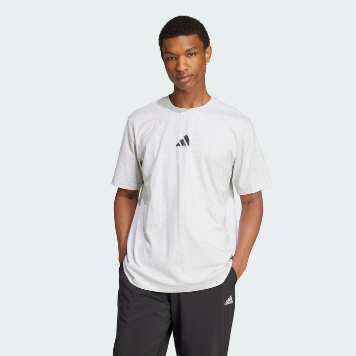 Translation missing: en.adidas Men's Photo Graphic Reg-Fit Cotton T-Shirt Light Grey Heather-2XL