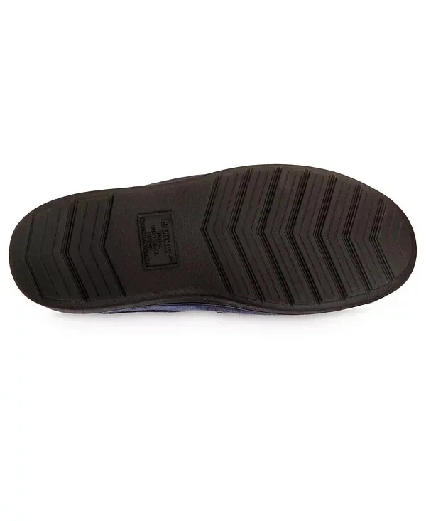 Translation missing: en.isotoner Advanced Memory FoamMicrosuede Hoodback Slip Men's Slippers Navy-Med8-9