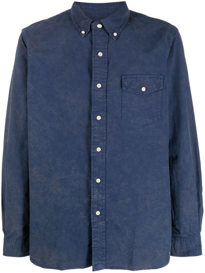 Translation missing: en.Polo Ralph Lauren Mens Classic Fit Garment Dyed Oxford Shirt Newport Navy-Medium