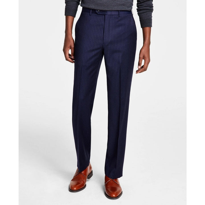 Translation missing: en.Michael Kors Men's Malone Wool-Blend Stretch Dress Pants Pinstripe Navy-31x32