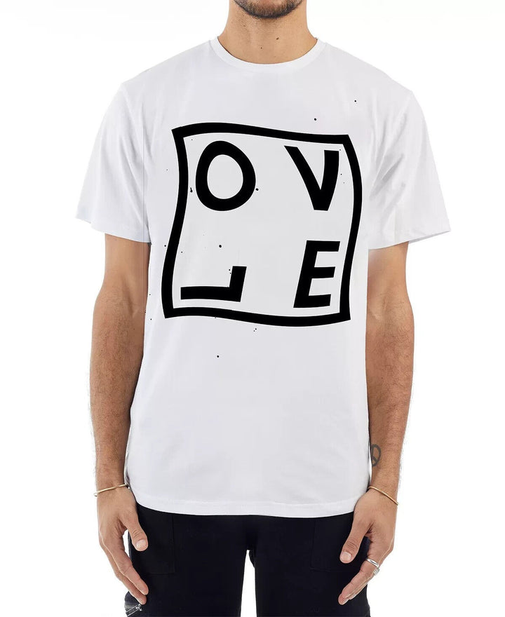 Translation missing: en.nANA jUDY Men's Rodeo Love Print T-Shirt White-XL