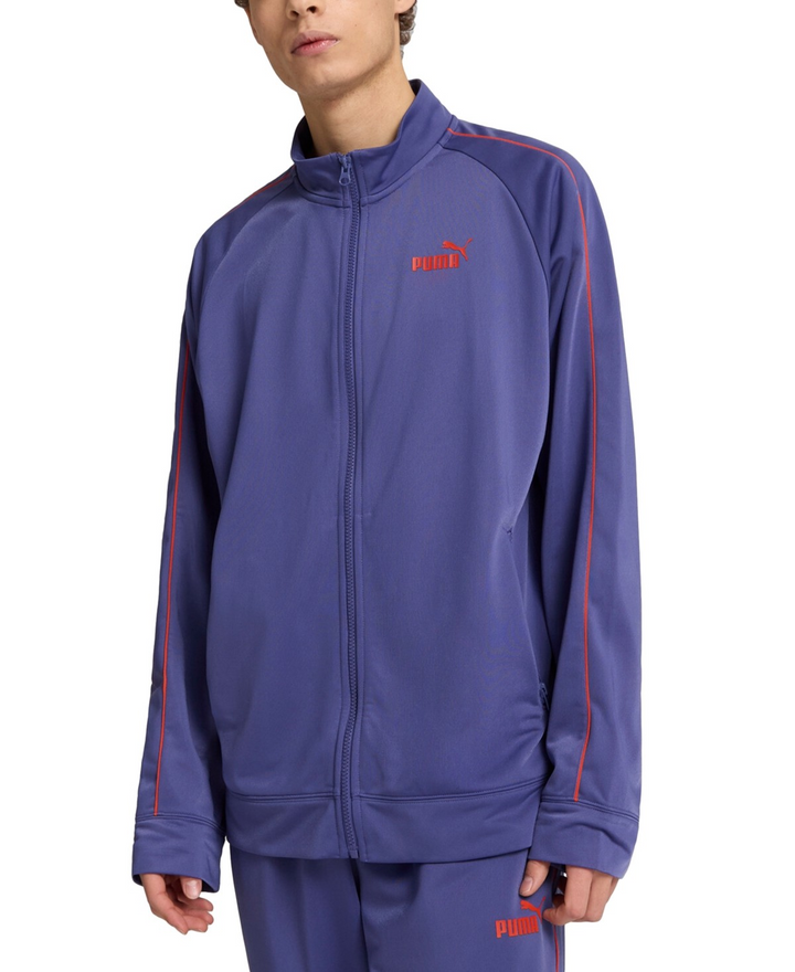 Translation missing: en.Puma Men's ESS Piped Tricot FZ Jacket - Blue Crystal-Size Small