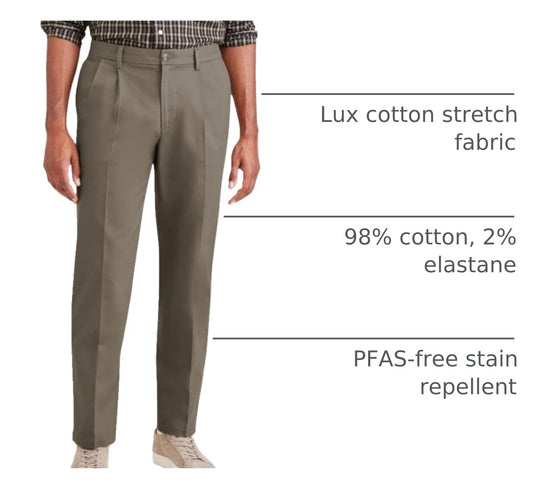 Translation missing: en.Dockers Signature Khaki Pants Navy Blaze40x29 Classic Fit Stain Defender Pleated