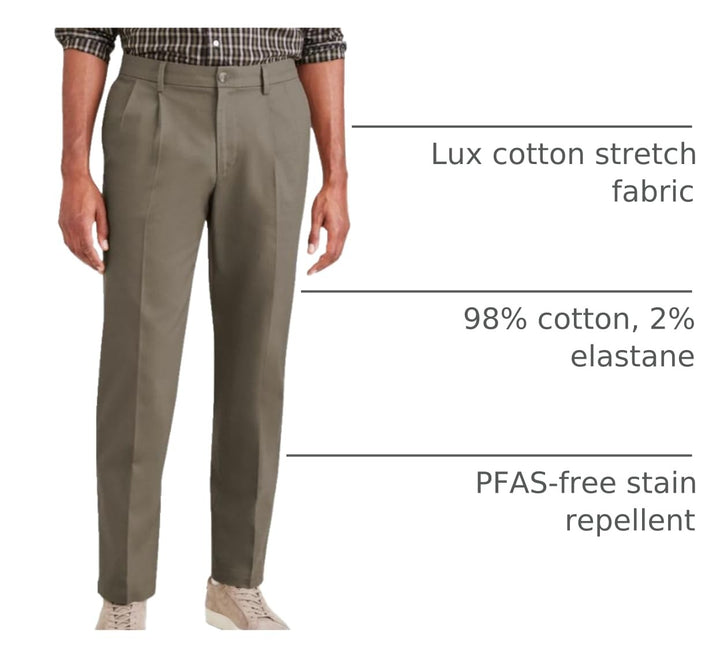 Translation missing: en.Dockers Signature Khaki Pants Navy Blaze40x29 Classic Fit Stain Defender Pleated