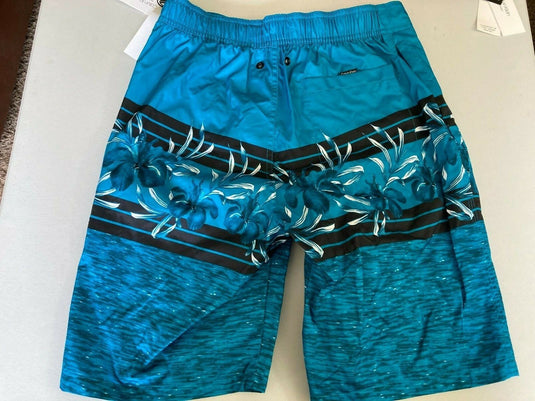 Translation missing: en.Calvin Klein Men's Floral-Print Upf 50+ 10" E-Board Shorts in Skydiver Blue-Smal