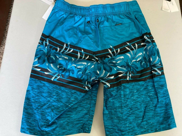 Translation missing: en.Calvin Klein Men's Floral-Print Upf 50+ 10" E-Board Shorts in Skydiver Blue-Smal