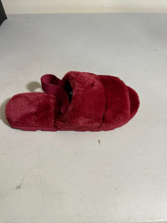 Translation missing: en.Inc International Concepts Men's Faux-Fur Slippers in Red-M 8-9