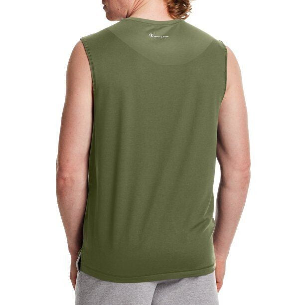 Translation missing: en.Champion Men's Script Tank Top in Cargo Olive-Size Small
