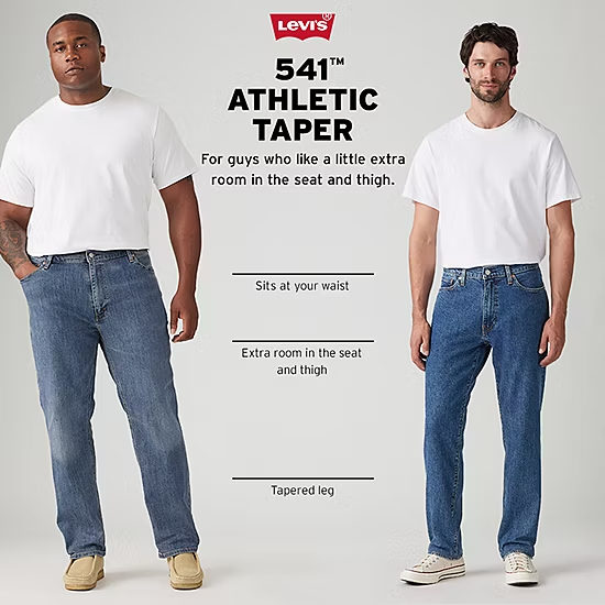Translation missing: en.Levi's Men's 541 Jeans 42x30 Cholla Subtle Blue Athletic Taper Fit Stretch