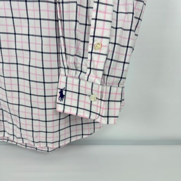 Translation missing: en.Polo Ralph Lauren Custom Fit Cotton Poplin Shirt White Taylor Rose Multi-XL