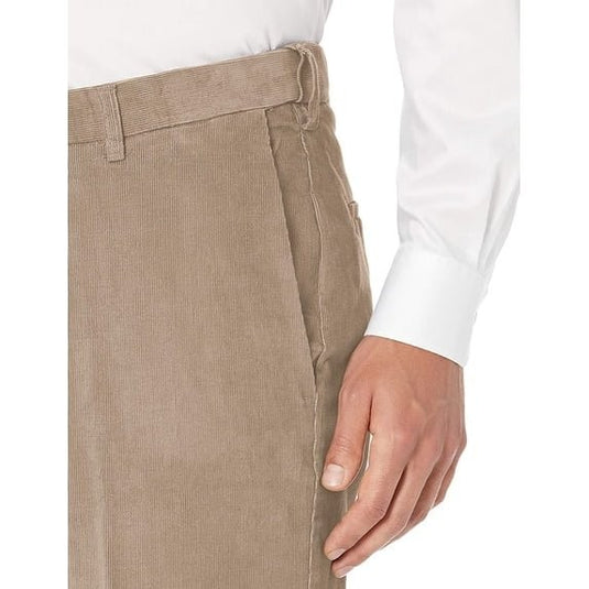 Translation missing: en.Haggar Men's Classic-Fit Stretch Corduroy Pants Cotton Blend - Khaki Color-34x29