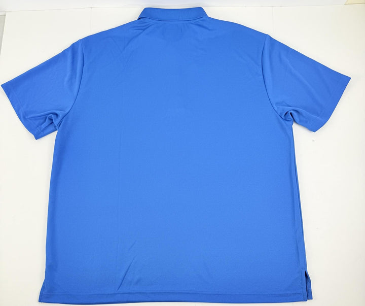 Translation missing: en.PGA TOUR Big and Tall Airflux Solid Mesh Short Sleeve Golf Polo Shirt Blue-2X