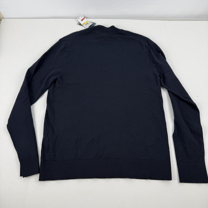 Translation missing: en.Perry Ellis Men's Long Sleeve Mock Neck Pullover Sweater Dark Sapphire-Medium