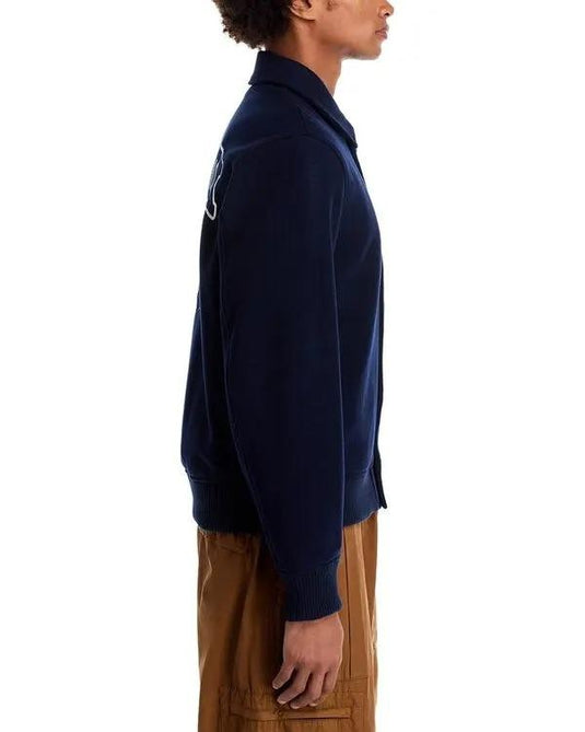 Translation missing: en.Les Deux University Varsity Jacket Dk Navy Ivory Size XL Wool Blend Men Reg Fit